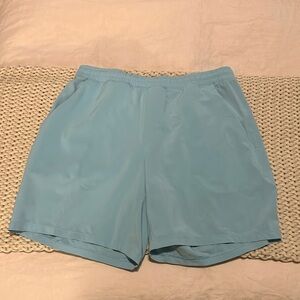 Men’s Lululemon Pacebreaker short. Size Large. 7” inseam. Linerless. Light blue